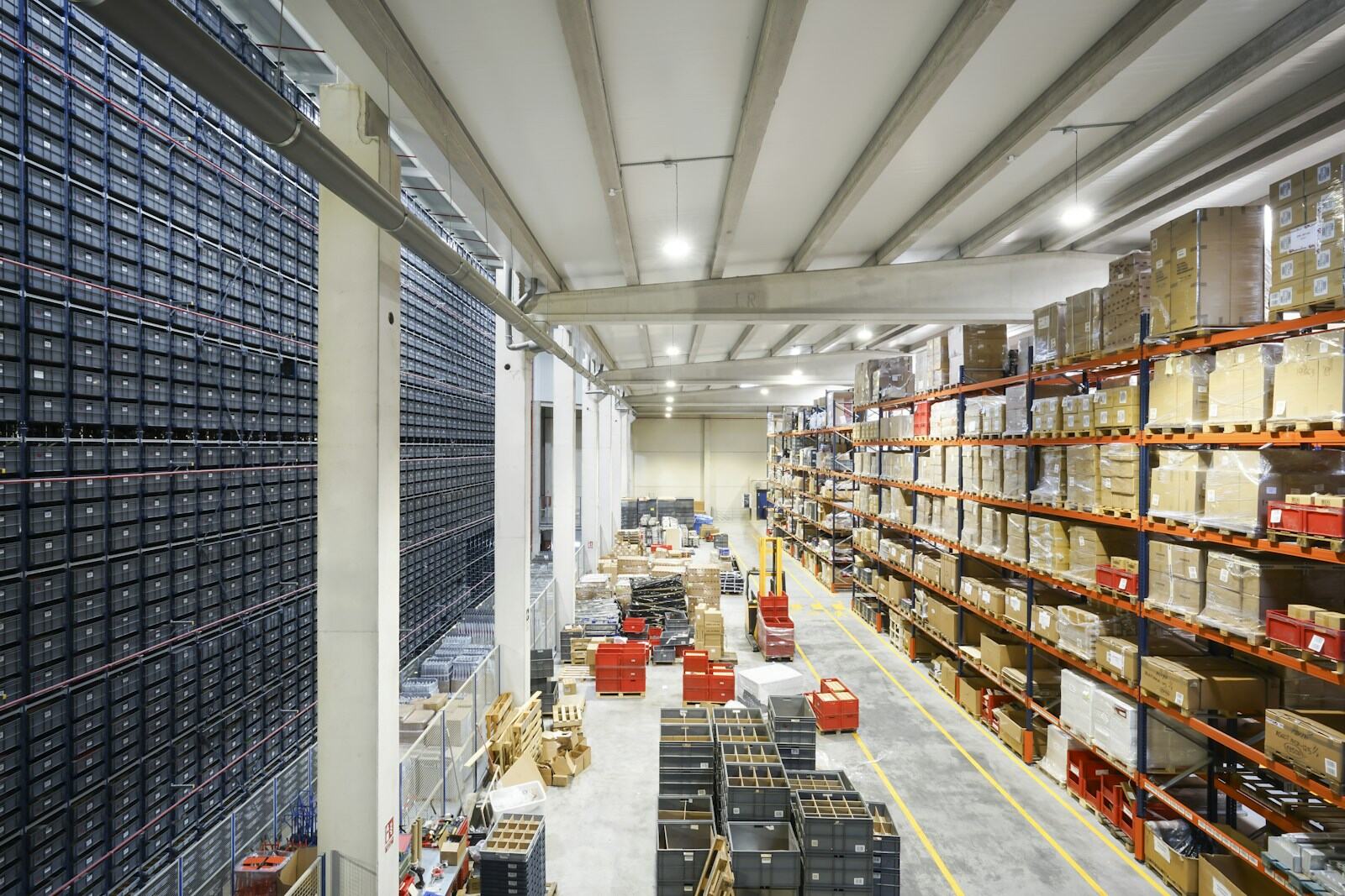 Warehouse racking and pallets